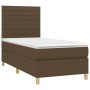 Box spring bed with dark brown fabric mattress 90x190 cm by , Beds and slatted bases - Ref: Foro24-3142380, Price: 365,20 €, ...