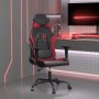 Silla gaming cuero sintético negro y rojo vino tinto de , Sillones para videojuegos - Ref: Foro24-3143648, Precio: 121,69 €, ...