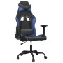 Schwarz-blauer Gaming-Stuhl aus Kunstleder von , Gaming-Stühle - Ref: Foro24-3143641, Preis: 125,99 €, Rabatt: %