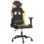 Silla gaming cuero sintético negro y dorado de , Sillones para videojuegos - Ref: Foro24-3143643, Precio: 122,74 €, Descuento: %