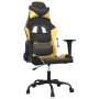 Silla gaming cuero sintético negro y dorado de , Sillones para videojuegos - Ref: Foro24-3143643, Precio: 122,74 €, Descuento: %