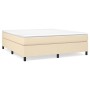 Cama box spring con colchón tela color crema 180x200 cm de , Camas y somieres - Ref: Foro24-3144444, Precio: 492,65 €, Descue...