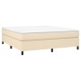 Cama box spring con colchón tela color crema 180x200 cm de , Camas y somieres - Ref: Foro24-3144444, Precio: 489,47 €, Descue...