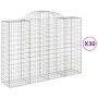 Gabion baskets 30 pcs arch shape iron 200x50x140/160 cm by , Pots and planters - Ref: Foro24-3146379, Price: 3,00 €, Discount: %