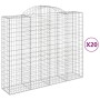 Gabion baskets 20 pcs arch shape iron 200x50x160/180 cm by , Pots and planters - Ref: Foro24-3146398, Price: 2,00 €, Discount: %