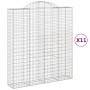 Gabion baskets 11 pcs arc shape iron 200x50x220/240cm by , Pots and planters - Ref: Foro24-3146455, Price: 1,00 €, Discount: %