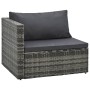 Set de muebles de jardín 5 pzas y cojines ratán sintético gris de vidaXL, Conjuntos de jardín - Ref: Foro24-47814, Precio: 38...