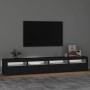 TV cabinet with LED lights Black 240x35x40 cm by , TV Furniture - Ref: Foro24-3152763, Price: 168,59 €, Discount: %