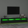 Mueble de TV con luces LED Negro 240x35x40 cm de , Muebles TV - Ref: Foro24-3152763, Precio: 158,33 €, Descuento: %