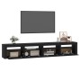 TV cabinet with LED lights Black 240x35x40 cm by , TV Furniture - Ref: Foro24-3152763, Price: 168,59 €, Discount: %