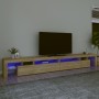 Mueble de TV con luces LED color roble Sonoma 290x36,5x40 cm de , Muebles TV - Ref: Foro24-3152804, Precio: 186,12 €, Descuen...