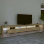 Mueble de TV con luces LED color roble Sonoma 290x36,5x40 cm de , Muebles TV - Ref: Foro24-3152804, Precio: 186,12 €, Descuen...