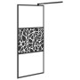 Shower screen with ESG glass and black aluminum shelf 80x195 cm by , Shower walls and screens - Ref: Foro24-3185452, Price: 2...