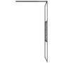 Shower screen with ESG glass and black aluminum shelf 80x195 cm by , Shower walls and screens - Ref: Foro24-3185452, Price: 2...