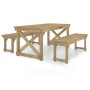 Garden dining set 3 pieces impregnated solid pine wood by , Garden sets - Ref: Foro24-3096621, Price: 367,13 €, Discount: %