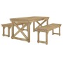 Garden dining set 3 pieces impregnated solid pine wood by , Garden sets - Ref: Foro24-3096621, Price: 367,13 €, Discount: %