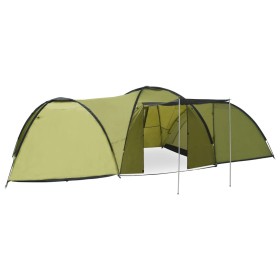 Tienda de campaña iglú 8 personas verde 650x240x190 cm de vidaXL, Tiendas de campaña - Ref: Foro24-92231, Precio: 171,99 €, D...