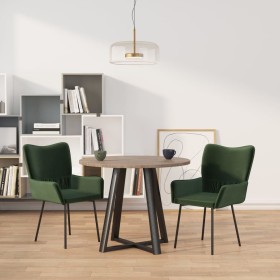 Sillas de comedor 2 unidades terciopelo verde oscuro de , Sillas de comedor - Ref: Foro24-344800, Precio: 123,99 €, Descuento: %