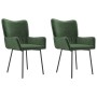 Sillas de comedor 2 unidades terciopelo verde oscuro de , Sillas de comedor - Ref: Foro24-344800, Precio: 122,46 €, Descuento: %