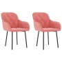 Sillas de comedor 2 unidades terciopelo rosa de , Sillas de comedor - Ref: Foro24-344849, Precio: 126,86 €, Descuento: %