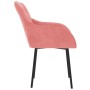 Sillas de comedor 2 unidades terciopelo rosa de , Sillas de comedor - Ref: Foro24-344849, Precio: 126,86 €, Descuento: %