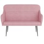 Pink velvet bench 110x76x80 cm by , Banks - Ref: Foro24-351448, Price: 129,46 €, Discount: %