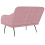 Pink velvet bench 110x76x80 cm by , Banks - Ref: Foro24-351448, Price: 129,46 €, Discount: %