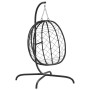 Ei-Hängesessel aus Stahl und synthetischem Rattan mit taupefarbenem Kissen von , Gartenwippen - Ref: Foro24-360047, Preis: 19...