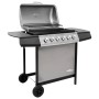 Barbacoa de gas con 6 fogones negro y plateado de , Barbacoas - Ref: Foro24-3053630, Precio: 246,77 €, Descuento: %