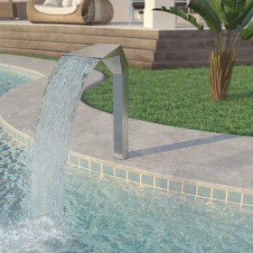 Stainless steel pool fountain 50x30x90 cm silver by , Fountains and waterfalls - Ref: Foro24-43695, Price: 279,99 €, Discount: %