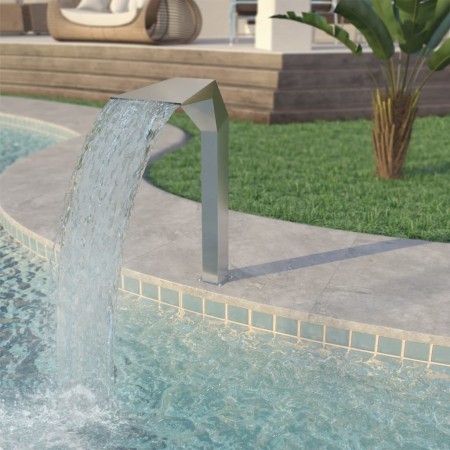 Poolbrunnen aus Edelstahl 50x30x90 cm silber von , Brunnen und Wasserfälle - Ref: Foro24-43695, Preis: 280,18 €, Rabatt: %