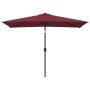 Garden umbrella with metal pole 300x200 cm burgundy red by , Umbrellas - Ref: Foro24-44503, Price: 62,77 €, Discount: %