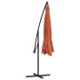 Cantilever parasol aluminum pole 350 cm terracotta by , Umbrellas - Ref: Foro24-44508, Price: 120,99 €, Discount: %