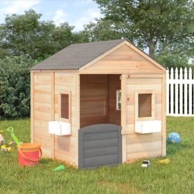 Playhouse with locking door and fir wood flower pots by , Children's houses - Ref: Foro24-93687, Price: 297,89 €, Discount: %