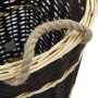 Firewood basket with natural willow straps for transport, 50x44x58cm. by vidaXL, Firewood bags and holders - Ref: Foro24-2869...