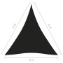 Toldo de vela triangular tela Oxford negro 3x4x4 m de , Sombrillas - Ref: Foro24-135779, Precio: 29,40 €, Descuento: %