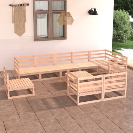 Juego de muebles de jardín 10 piezas madera maciza de pino de , Conjuntos de jardín - Ref: Foro24-3075679, Precio: 501,63 €, ...