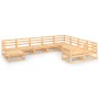 Juego de muebles de jardín 10 piezas madera maciza de pino de , Conjuntos de jardín - Ref: Foro24-3076024, Precio: 635,18 €, ...