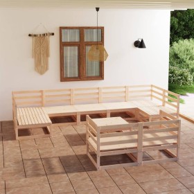 Gartenmöbel-Set 10-teilig aus massivem Kiefernholz von , Gartensets - Ref: Foro24-3076204, Preis: 635,71 €, Rabatt: %