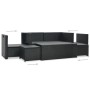 Set muebles de jardín 6 piezas y cojines ratán sintético negro de vidaXL, Conjuntos de jardín - Ref: Foro24-47809, Precio: 45...