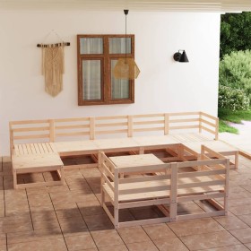 Gartenmöbel-Set 10-teilig aus massivem Kiefernholz von , Gartensets - Ref: Foro24-3078139, Preis: 580,99 €, Rabatt: %