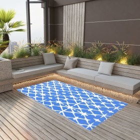 Alfombra de exterior PP azul y blanco 190x290 cm de , Protectores para exterior - Ref: Foro24-310447, Precio: 50,99 €, Descue...