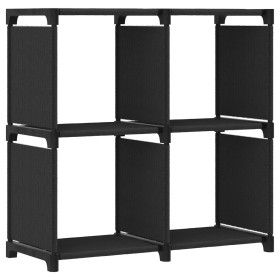 Estantería de 4 cubos de tela negra 69x30x72,5 cm de , Librerías y estanterías - Ref: Foro24-322598, Precio: 19,99 €, Descuen...