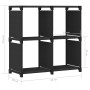 Shelving with 4 black fabric cubes 69x30x72.5 cm by , Bookcases and shelves - Ref: Foro24-322598, Price: 19,36 €, Discount: %