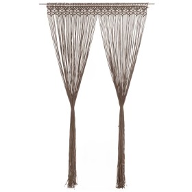 Taupe gray cotton macrame curtain 140x240 cm by , Curtains and curtains - Ref: Foro24-323981, Price: 47,99 €, Discount: %