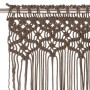 Cortina de macramé algodón gris taupé 140x240 cm de , Cortinas y visillos - Ref: Foro24-323981, Precio: 47,76 €, Descuento: %