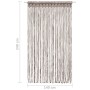 Cortina de macramé algodón gris taupé 140x240 cm de , Cortinas y visillos - Ref: Foro24-323981, Precio: 47,76 €, Descuento: %