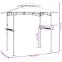 Seitenregal für Grillpavillon, anthrazitfarbener Stahl, 240 x 150 x 243 cm von , Zelte und Pavillons - Ref: Foro24-360140, Pr...