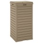 Cubo de basura exterior polipropileno marrón claro 41x41x86 cm de , Cubos de la basura y papeleras - Ref: Foro24-364172, Prec...