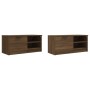 Muebles para TV 2 uds contrachapado marrón roble 80x35x36,5 cm de , Muebles TV - Ref: Foro24-817122, Precio: 106,56 €, Descue...